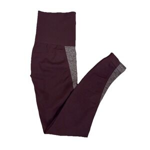 Assets Spanx Red Hot Labels Leggings Large Deep Burgundy High Waisted Pull On L